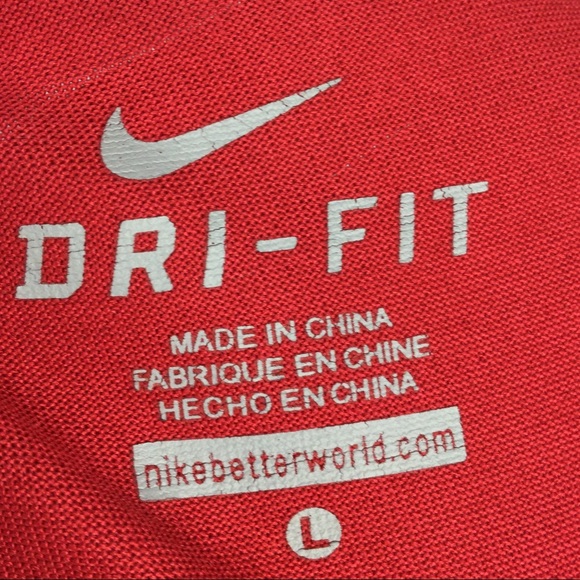 Nike Ohio State Athletic Shirt Dri-Fit OSU Scarlette & Gray Youth Large - Picture 7 of 8